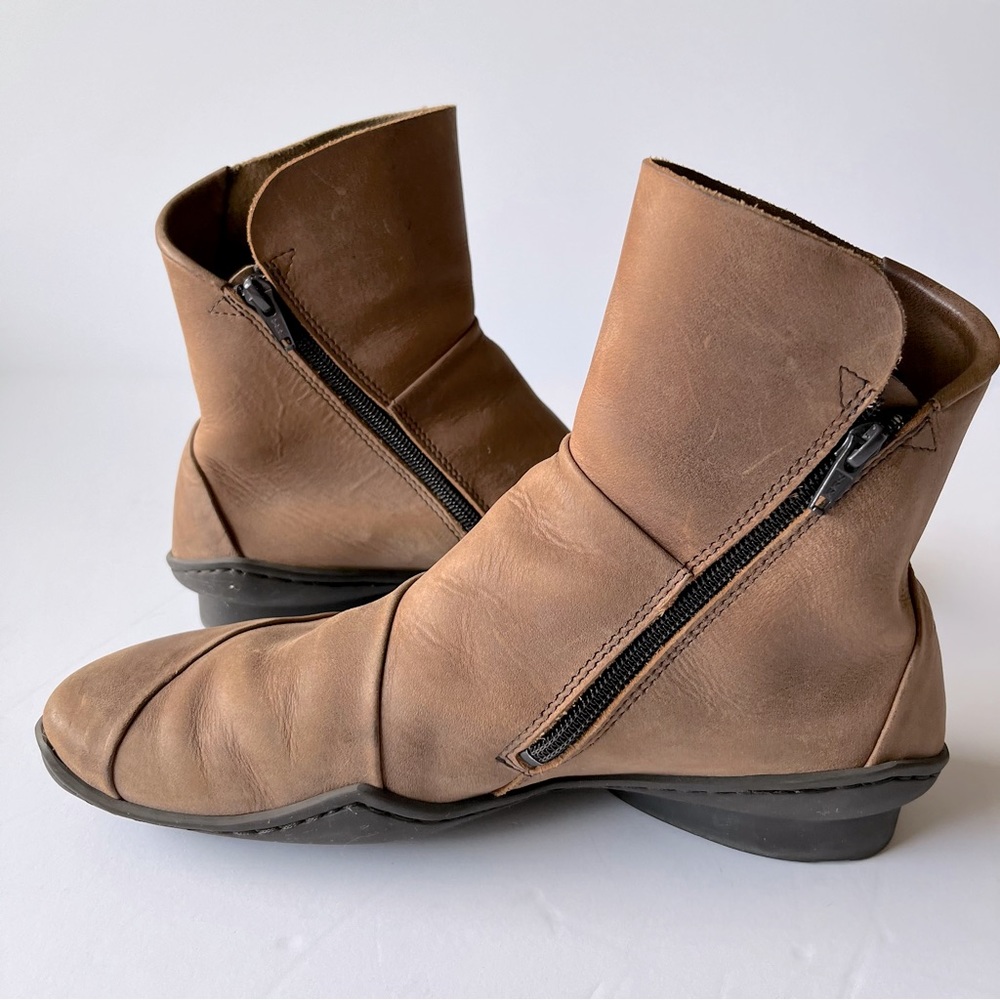 Trippen Germany Tan Leather Ankle Boots Size 40